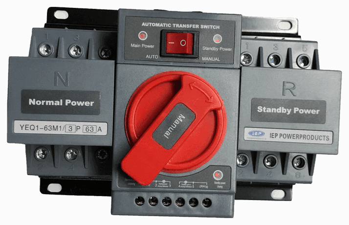 YEQ1-GP 63AMP 3-POLE Quadro de Transferência Automática